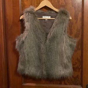 Faux fur vest